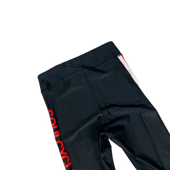 PE Nation x Soul Cycle Leggings Black Red Spell Out Logo Active Pants Women's S - Picture 15 of 16